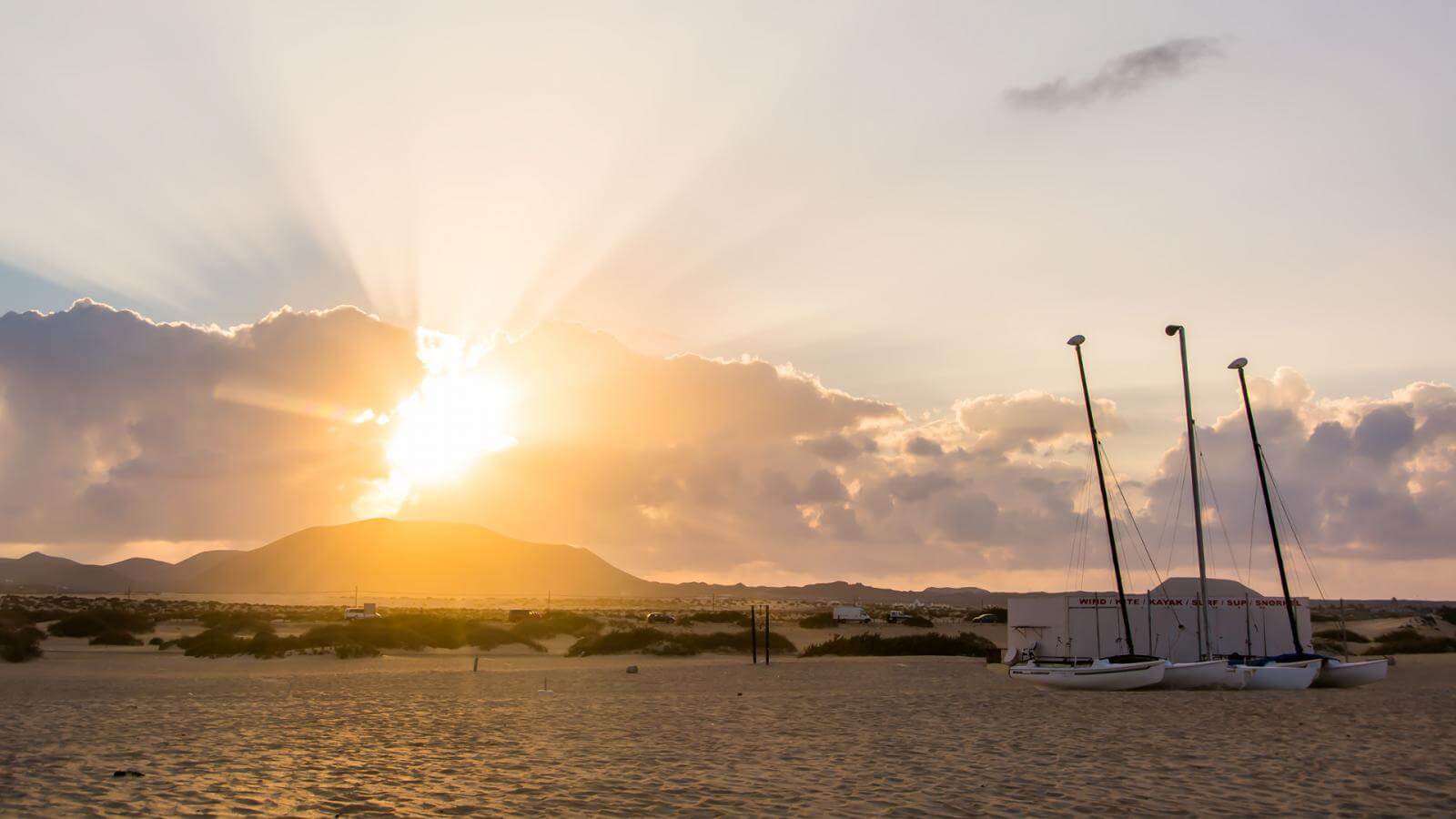 Flag Beach Corralejo Hola Islas Canarias