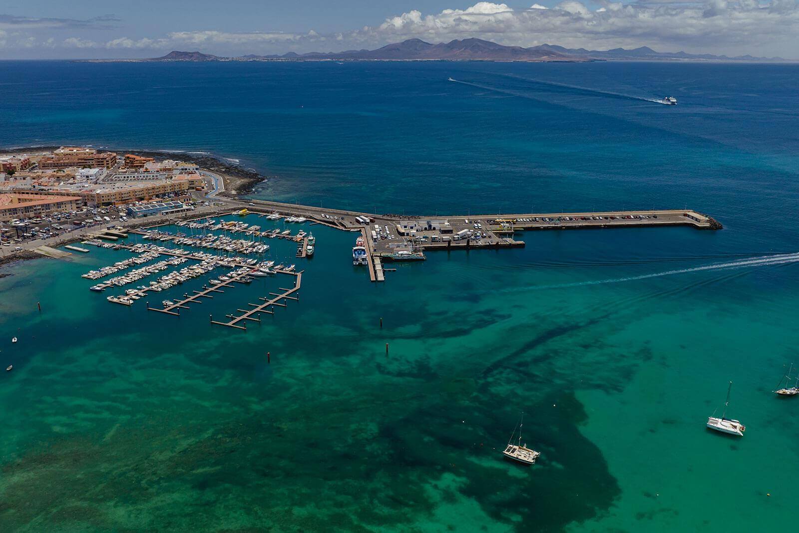 Marina Corralejo Drone. Fuerteventura