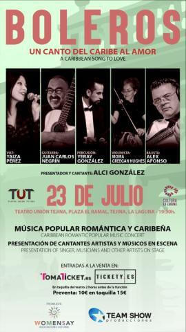 Boleros Un canto del Caribe al amor en el Teatro Unión Tejina