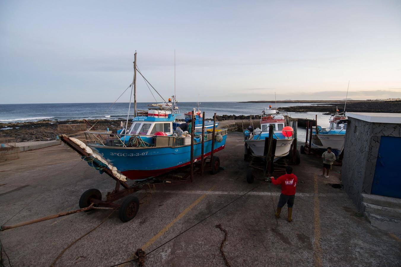 Lanzarote. Barcos en La Santa