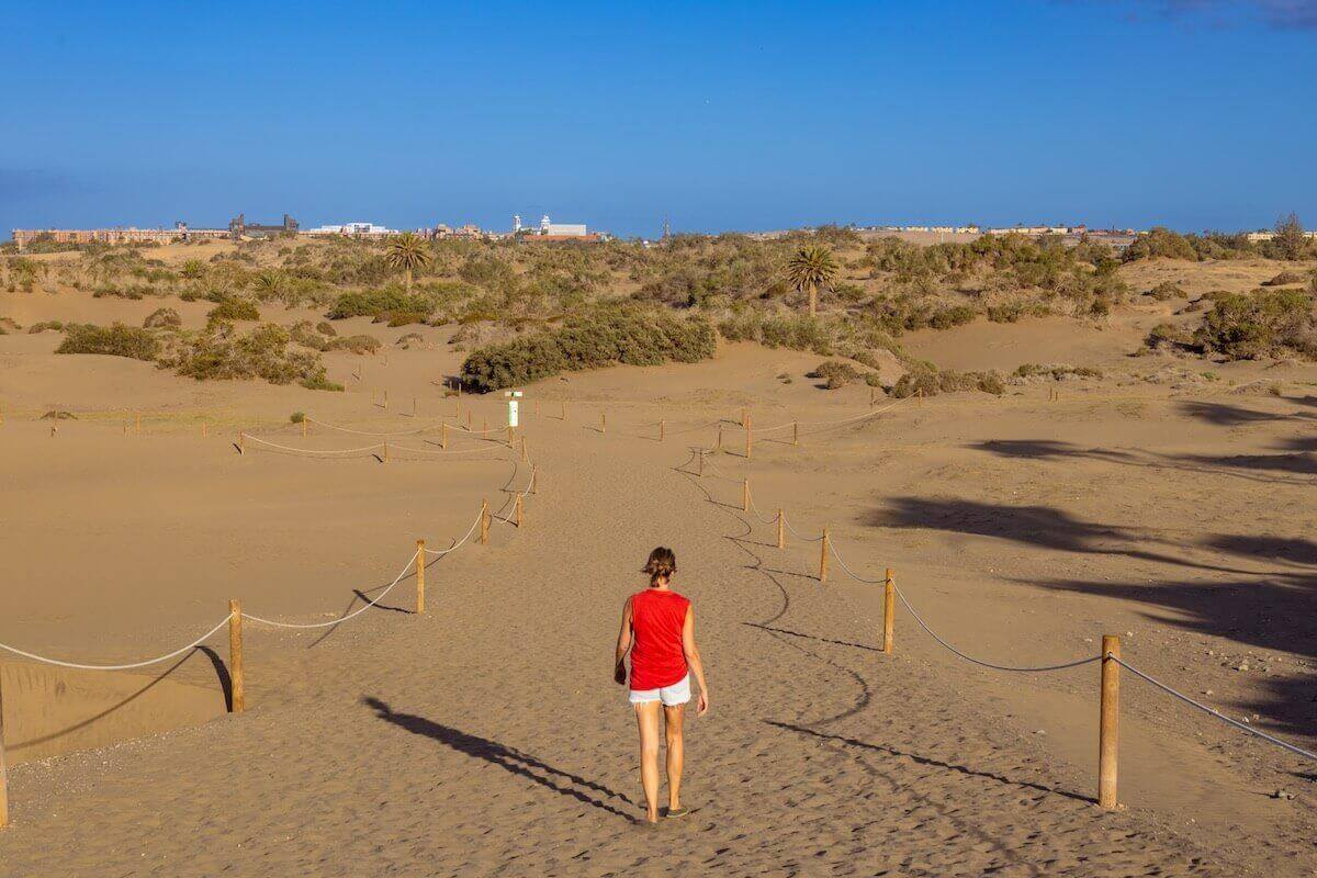 Senderos dunas Maspalomas. Gran Canaria.